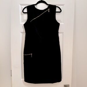NWT Black zipper detail lined sheath dress by Sandra Darren - 8